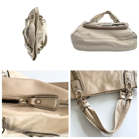 🌸Coach🌸 Leather Bag With Crocodile Accents Zip - Picture 8 of 10